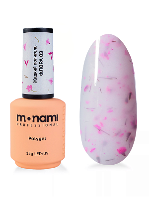 Жидкий полигель с сухоцветами Monami Liquid PolyGel Флора №03 15 г