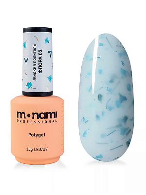 Жидкий полигель с сухоцветами Monami Liquid PolyGel Флора №02 15 г