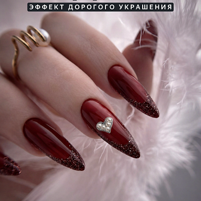 Фигурки 3D Zoo Nail Art «Сердца» 1902 металлические серебро+золото жемчуг 2 шт